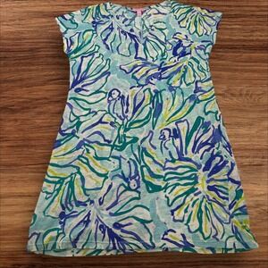 Lilly‎ Pulitzer Women's Printed Stretch Casual Dress V-Neck Short Sleeve S